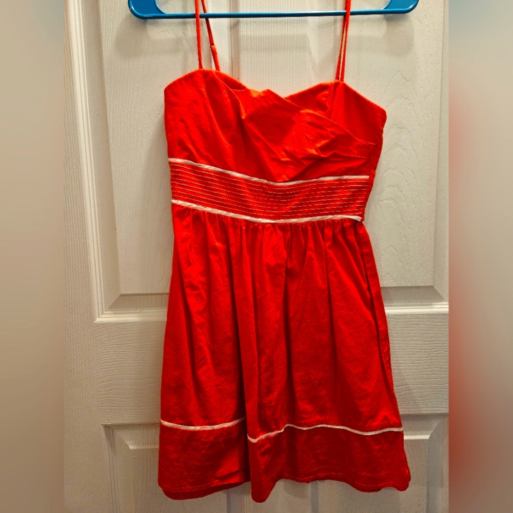 Orange mini dress